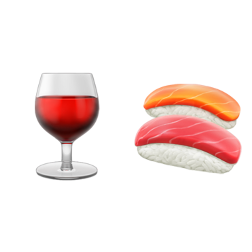 🍷🍣 Emoji Domain iOS rendering